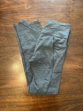 Athleta Girls Charcoal Heather Performance Leggings